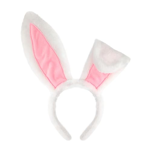 Tourima Hasenohren Haarreif Ostern Hasen Ohren Haarreifen Hase Kopfband in Flauschig Pink Hasenkostüm Kinder Hasen Ohren Haarreif Karneval Hase Stirnbänder Für Ostern Maskerade Cosplay Karneval