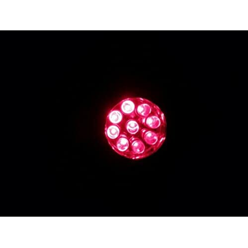 TTCPUYSA 9 LED 670nM Red Beam Light Flashlight Against Deteriorating Eyesight Red Torch