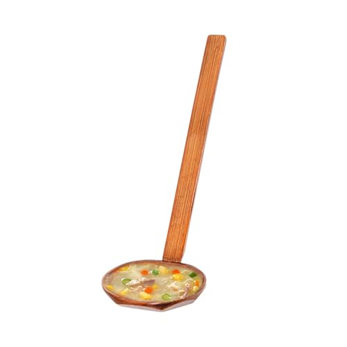 Cosas De Madera - Utensilios De Cocina De Madera | Utensil De Cocina Reciclable | Cuchara De Sopa De Mango Largo Japonés | Cucharas De Mango Largo, Cucharas De Cocción De Madere Para Comer, Mezclar, C