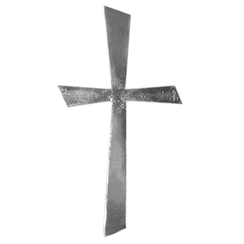 Rayher Hobby 31502000 Decire Cross Silver 10.5 x 5.5 cm, 1struck in blister pack