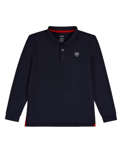 Image of MeMoi Boys Silky Soft Dri-Effect Moisture Wicking Long Sleeve Polo Shirt