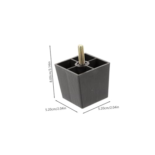 Patas de muebles cuadradas y ajustables de metal para elevar sofas camas y armarios pack de 8 3