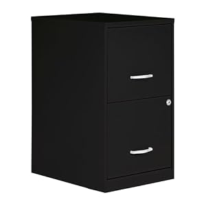 NuSparc 2 Drawer Locking Filing Cabinet | Pre-Assembled Steel Construction | Space-Saving Design is Perfect for Home and Small Office | Letter-Size | Assembled in North America