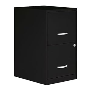 2 Drawer Locking Filing Cabinet | Pre-Assembled Steel Construction | Space-Saving Design is Perfect for Home and Small Office | Letter-Size | Assembled in North America