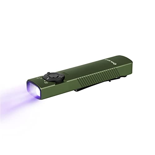 OLIGHT Arkfeld UV EDC Wiederaufladbare Taschenlampe mit dualer Lichtquelle, Weißlicht und UV Licht,1000 Lumen 85 Meter,Geeignet für die tägliche Beleuchtung und Fleckendetektion(Grün Neutralweiß)