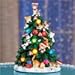 Collections Etc Color Changing Lighted Cat Christmas Tree Figurine