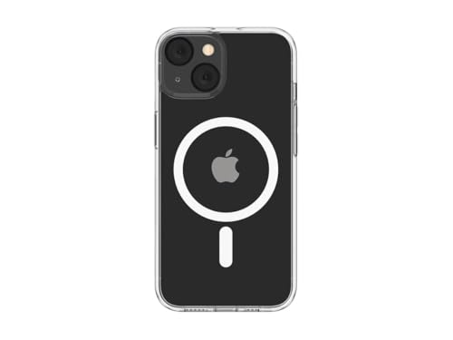 Belkin Coque de protection antimicrobienne compatible MagSafe pour iPhone 13 (aimants intégrés, matériaux anti-UV et rebords surélevés pour protéger l'appareil photo, coque transparente)