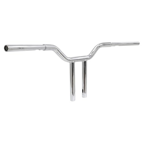 Guidon moto rétro 25mm chrome avec barres en T de traction Road King