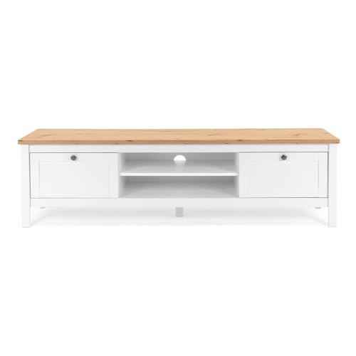 Landhaus TV-Board (B/H/T: 160 x 45 x40 cm) 2 Schubkästen | inkl....