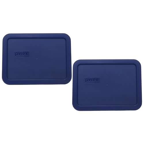 Pyrex 7210-PC 3-Cup Blue Food Storage Replacement Lid (2-Pack) - Made in the USA