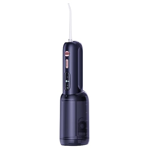 infly P11S 口腔洗浄器 ジェットウォッシャー ウォーターフロス 大容量 300ml + 携帯用 150ml 2種類タンク付き 「標準/舌磨き/歯周ポケット/歯の矯正 4種類 ノズル交換」 3段階調整 旅行用 家庭用 USB Type-C 充電式