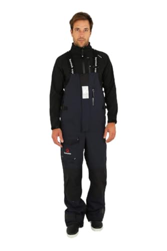 Bermudes Venturi Salopette Technique Imper Mixte en Noir et Gris