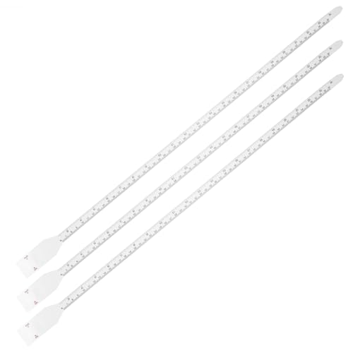Set de 3 cintas métricas flexibles de PP blancas miniatura 1
