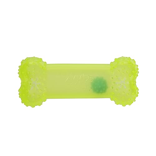 Jazwares Wham-O Pets SuperBall Treat Dispenser - 6-Inch Translucent Bone-Shaped Rubber Treat Dispenser with Removable 2-Inch SuperBall