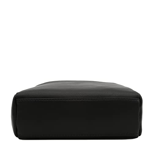 Fashionpuzzle Small Triple Zip Crossbody Bag (Black) #TOP2