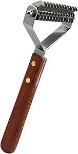 SHYSBV Coat King Harke für Haustiere, 14 Klingen, katzenkamm,professioneller Haustier-Entfilzungskamm, Fellpflege, Abisolierwerkzeug für Hunde und Katzen,Fellwunder Bürste Hund, 6,2 cm, 1 Stück