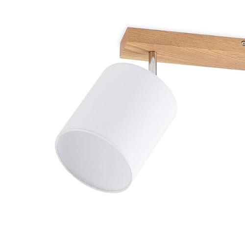 Lindby Strahler Imarin (Skandinavisch) aus Holz (2 flammig, E27) - Deckenlampe Deckenleuchte Lampe Spot Wohnzimmerleuchte