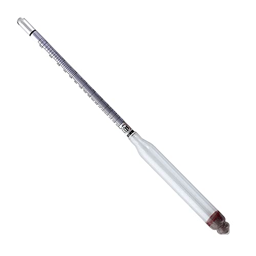 image for FastRack Name Hydrometer Alcohol 0-200 Proof and Tralle Hydrometer, Al