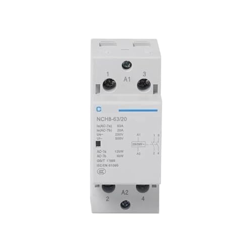 Contacteur ca domestique NCH8 25A double contact 2NO 2NC rail Din