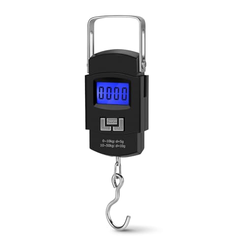 Flexzion Hanging Digital Scale for Travel & Fishing, Portable Lug...