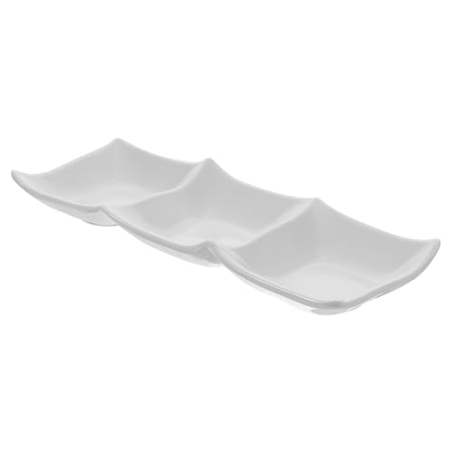 LEDMOMO 多機能三連仕切り皿 調味料ソースディップボウル 小型おまみパー