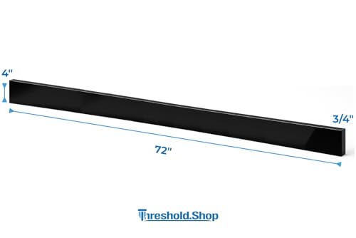 Image of Bathroom Vanity Sink Backsplash /Sidesplash (Super Black Engineered Marble, 4 inch x 72 inch)