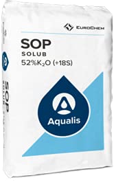 Sulfato de potasa ecológica SOP. Sulfato de potasio natural al 52%. 25kg. Uso en riego y foliar