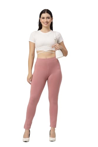 Image of ON&ON Women's Cotton Stretchable Slim Fit Straight Pants Trouser for Casual Wear and Office Wear