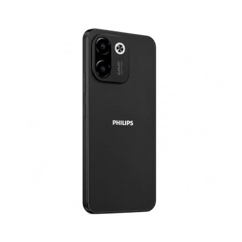 Image of Philips S7221 5G Smartphone (Black) | 6.67 inch HD+ Display | 64MP Camera | 5700mAh Battery |6GB RAM + 128GB Storage | Dual SIM