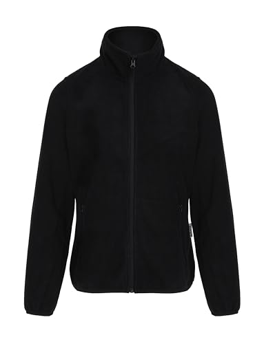 JEMIDI Forro Polar Mujer - Chaqueta Polar Cómoda y Cálida para Invierno - Forros polares mujer para Trekking Esqui Trabajo Enfermeras - Talla L - Chaqueta Polar Mujer Negro