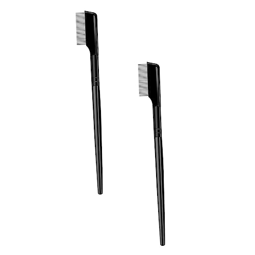 Healeved Durable Eyelash Brow Comb Set Steel Needle Eyelash Separator Stylish for Daily Use