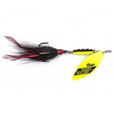 Mepps Giant Killer 35g cuillère jaune fluo vibrante pour carnassiers