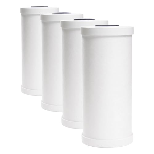 Image of GE FXHTC Whole House Water Filter,Replacement for Water Filtration System,NSF Certified: Reduces Chlorine, Sediment, Rust,Other Impurities,Replace Every 3 Months for Best Results,1 Filter (Pack of 4)
