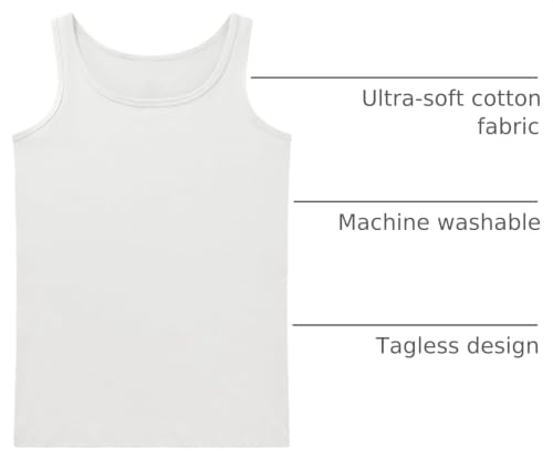 Image of QBK 2T-13Years Girls Tank Tops Cotton Dance Basic Sleeveless Undershirts