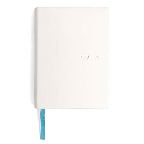 Carnet de notes daily to do checklist haut de gamme avec couverture rigide blanche