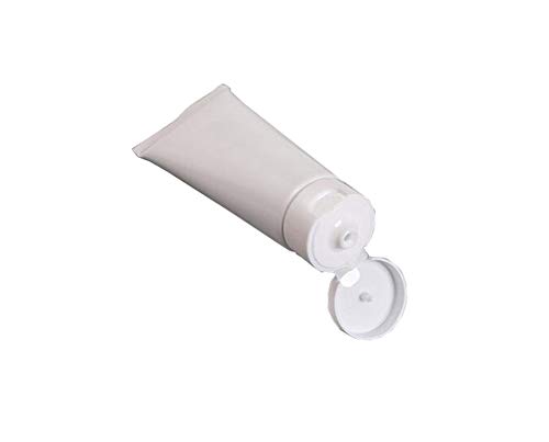 20PCS White Plastic Refill Cosmetic Soft Tubes Leakproof Makeup Travel Packing Vials Bottles with Flip Cover Sample Storage Containers Dispenser for Shampoo Toiletries (50ml/1.7oz)4