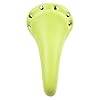 Selle de vélo en cuir synthétique pour vélo de piste avec rembourrage en mousse confortable, aspect rivet tendance (vert) #3