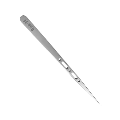 Pince à épiler en acier inoxydable avec pointe droite/courbe, pince de précision, outil de réparation de téléphone portable