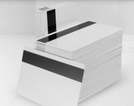ID Zone Premium White Blank CR80 30 Mil PVC Cards with High Coercivity Mag Stripe- 500 per Pack IDZ-CR8030HI