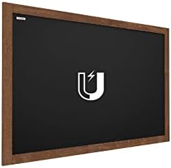 ALLboards Black Magnetic Chalkboard with Varnished Wooden Frame 90x60cm, Magnetic Chalkboard Chalk