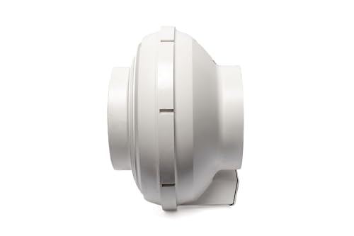 Image of Festa AMG Fury Radon Fan - Quiet and Energy Efficient 520 CFM Radon Mitigation System Inline Fan - 8 inch Electric Waterproof Inline Duct - Made with Sturdy Glass Reinforced Poly-Resin - White