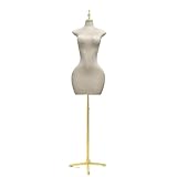 maniquí de modista Maniquí de Torso Femenino Talla Grande for Tienda Ropa, se Puede Sujetar con alfileres en Franela, maniquí Medio Cuerpo for Mujer(White no Head)