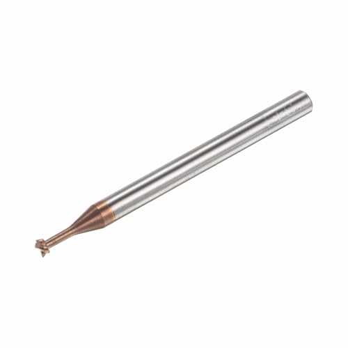 Image of HARFINGTON T Slot End Mill Milling Cutter 3mm Cutting 1mm Depth 4mm Shank Solid Carbide Titanium Coated 4 Flutes for Stainless Steel Alloy