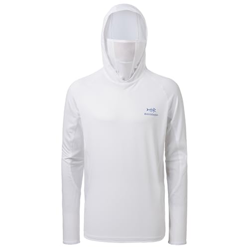 Image of BASSDASH UPF 50+ Men's Long Sleeve Fishing Shirt with Mask UV Neck Gaiter Hoodie