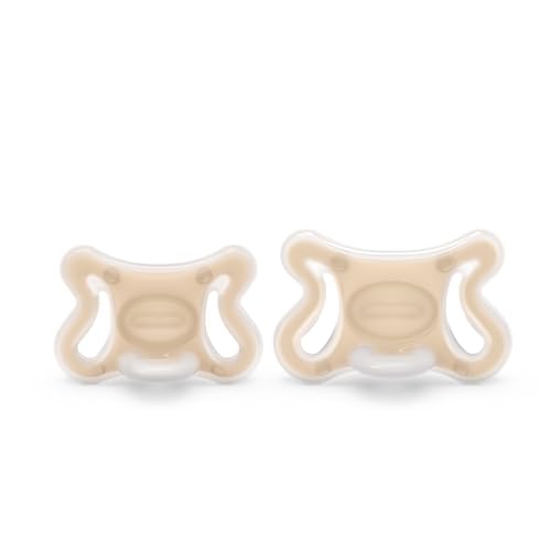 Image of Suavinex Zero Zero Silicone Baby Pacifier w /SX Pro Physiological Pacifier Nipple, (6-18m), 2Pk Fair