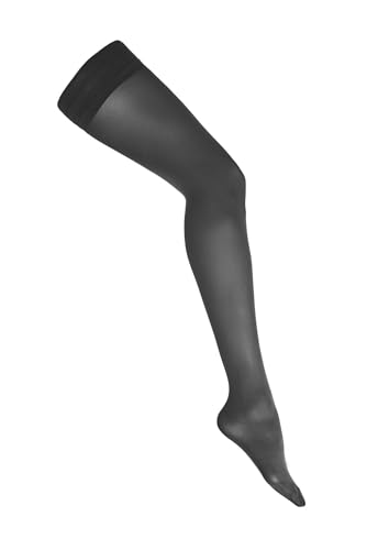 KOTEK Bas autofixants noirs opaques élastiques autoportants en nylon S M L XL, Noir , S-M