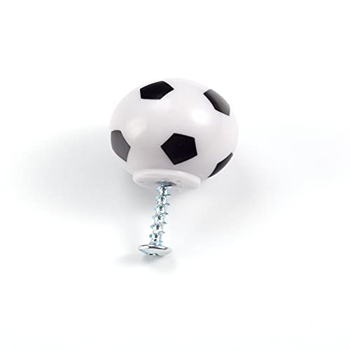 Luluxing 10Pcss Football Dresser Knobs Soccer Drawer Knobs Sports Theme Decor Handles Furniture Decoration Pulls Handles For Dresser Cupboard Wardrobe Cabinet thumb #3