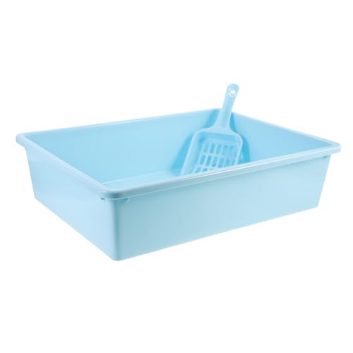 OATIPHO 1 Conjunto caixa de areia para gatos colher para areia de gato colher de cocô de gato pás de