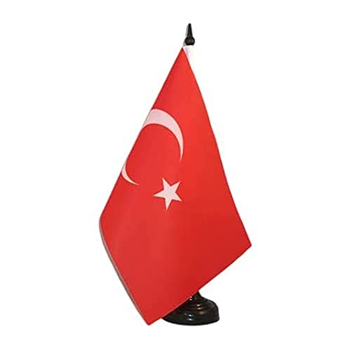 AZ FLAG Drapeau de Table Turquie 21x14cm - Petit Drapeaux DE Bureau Turc 14 x 21 cm