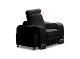 Deco In Paris Fauteuil Cuir Noir Havane